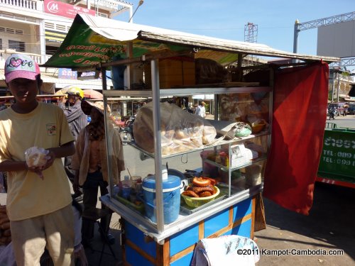 Kampot, Cambodia's Central Market.  Downtown.