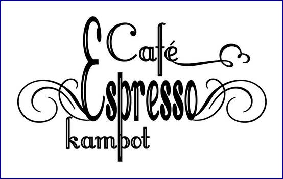 Cafe Espresso Kampot.  Downtown Kampot, Cambodia
