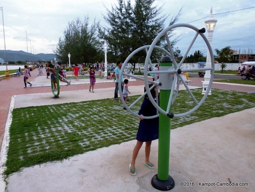 Excercise on the River in Kampot, Cambodia.