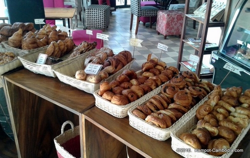 L'epi D'or Bakery and Coffee Shop in Kampot, Cambodia.