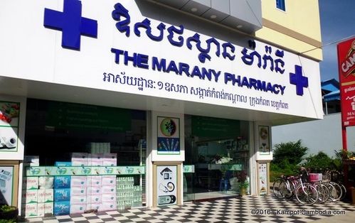 Marany Pharmacy in Kampot, Cambodia.