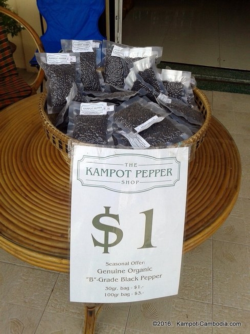 Kampot Pepper Shop in Kampot, Cambodia.