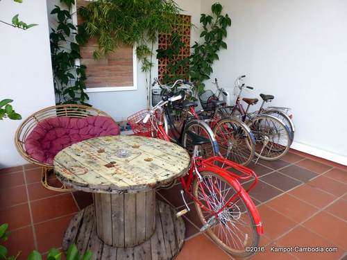 Blue Buddha Hotel in Kampot, Cambodia.