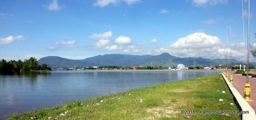 Exercise on the River in Kampot, Cambodia.