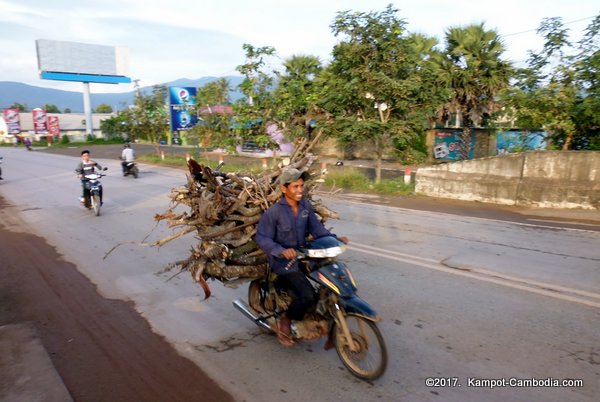 New Bridge in Kampot, Cambodia.  Kampong Bay Bridge.