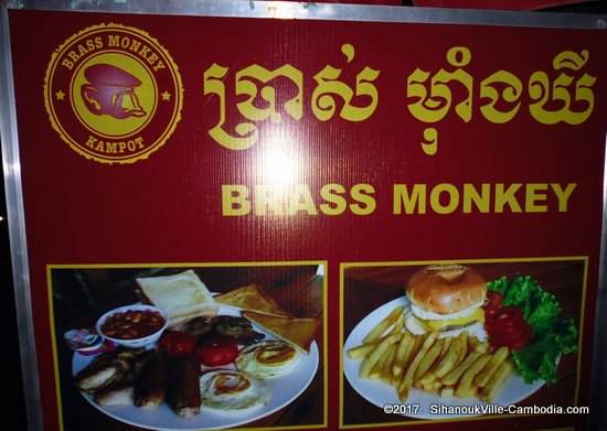 Brass Monkey Bar in Kampot, Cambodia.