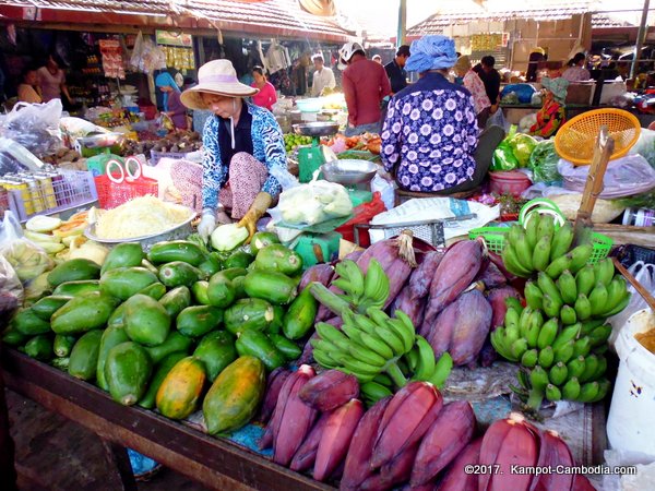 Kampot, Cambodia's Central Market.  Downtown.