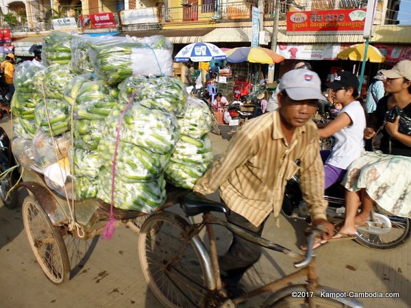 Kampot, Cambodia's Central Market.  Downtown.