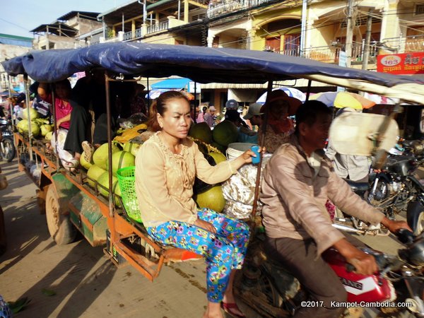 Kampot, Cambodia's Central Market.  Downtown.