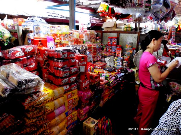 Kampot, Cambodia's Central Market.  Downtown.