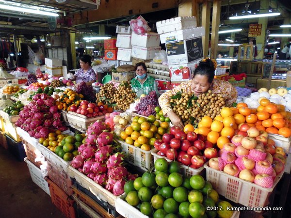 Kampot, Cambodia's Central Market.  Downtown.