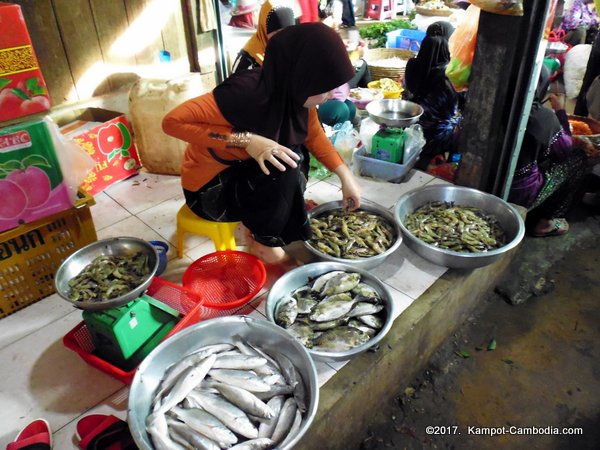 Kampot, Cambodia's Central Market.  Downtown.