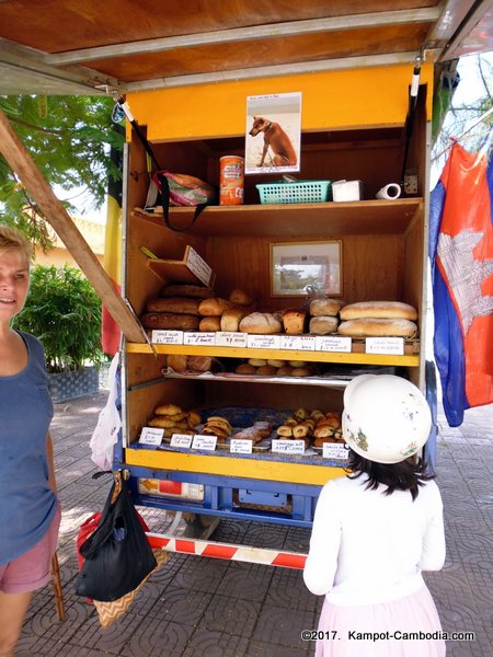 Nom Tom Bakery in Kampot, Cambodia.