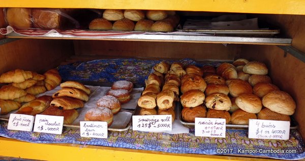 Nom Tom Bakery in Kampot, Cambodia.