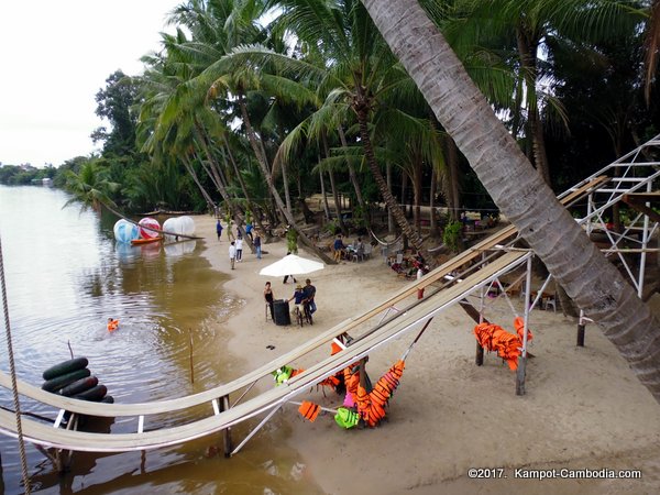 Duang Te Water Park in Kampot, Cambodia.