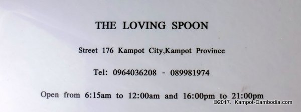 The Loving Spoon Thai Restaurant in Kampot, Cambodia.