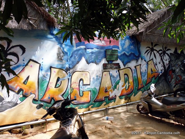 Arcadia Backpackers in Kampot, Cambodia.  Hotel.