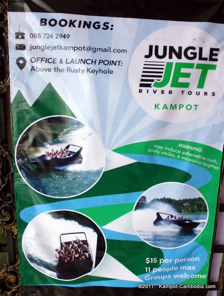 Jungle Jet Boat in Kampot, Cambodia.