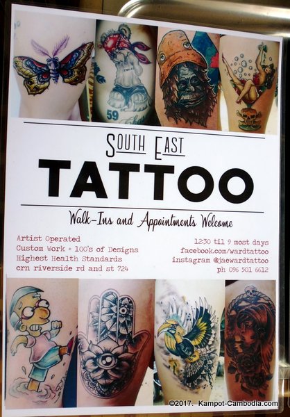 South East Tattoo in Kampot, Cambodia.