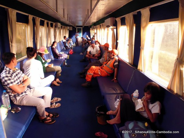 Train service from Kampot to SihanoukVille and Phnom Penh, Cambodia.