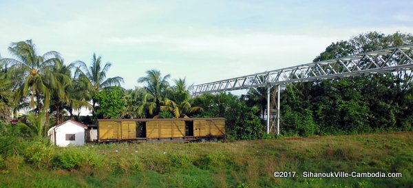 Train service from Kampot to SihanoukVille and Phnom Penh, Cambodia.