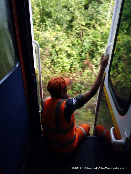 Train service from Kampot to SihanoukVille and Phnom Penh, Cambodia.