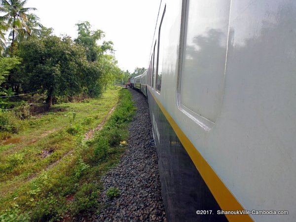 Train service from Kampot to SihanoukVille and Phnom Penh, Cambodia.