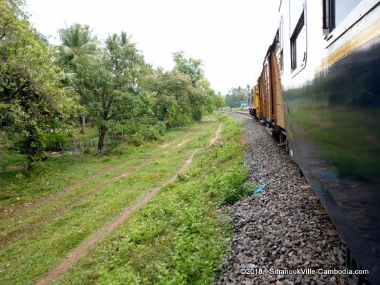 Train service from Kampot to SihanoukVille and Phnom Penh, Cambodia.