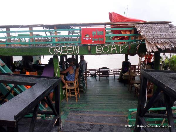 Green Boat Riverside Bar in Kampot, Cambodia.
