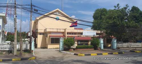 The Kampot Post Office in Kampot, Cambodia.