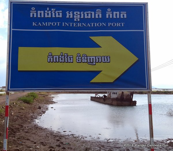 Kampot International Port in Kampot, Cambodia.