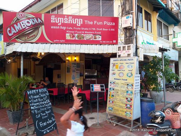 Happy Pizza Places in Kampot, Cambodia.
