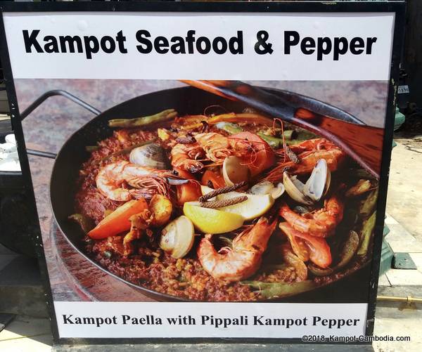Kampot Seafood & Pepper Restaurant in Kampot, Cambodia.