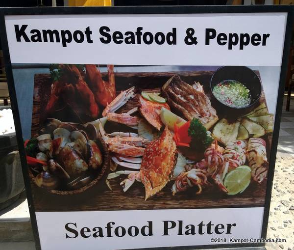 Kampot Seafood & Pepper Restaurant in Kampot, Cambodia.
