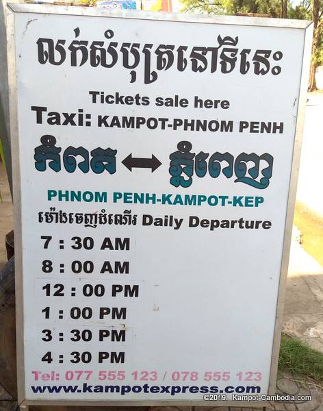 How to get to and from Kampot, Cambodia.