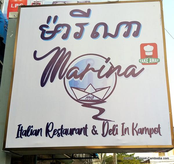 Marina Italian Restaurant in Kampot, Cambodia.