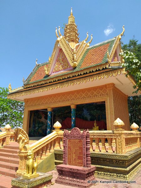 Fish Island Wat in Kampot, Cambodia.
