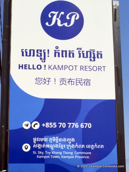 Hello Kampot Resort in Kampot, Cambodia.