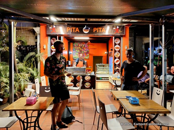 Pita Pita Turkish Restaurant in Kampot, Cambodia.
