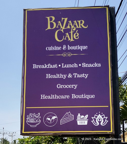 Bazaar Cafe in Kampot, Cambodia.