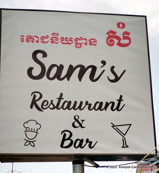 Sam's Restaurant and Bar in Kampot, Cambodia.