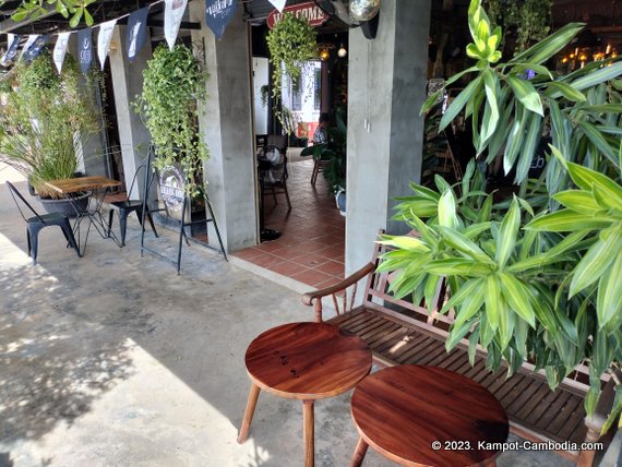 Khleang Ambel Coffee House and Ombel House Restaurant in Kampot, Cambodia.