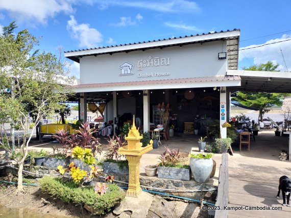 Khleang Ambel Coffee House and Ombel House Restaurant in Kampot, Cambodia.