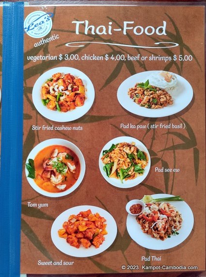 Lea's Thai Food in Kampot, Cambodia.