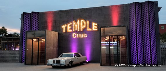 Temple Outdoor Lounge and Nightclub in Kampot, Cambodia.