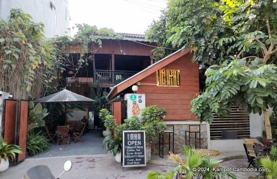 Laku Cafe and Restaurant in Kampot, Cambodia.
