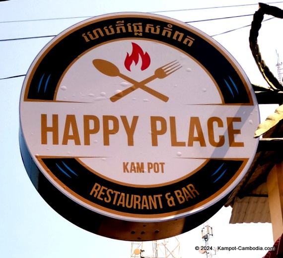Happy Place Restaurant in Kampot, Cambodia.