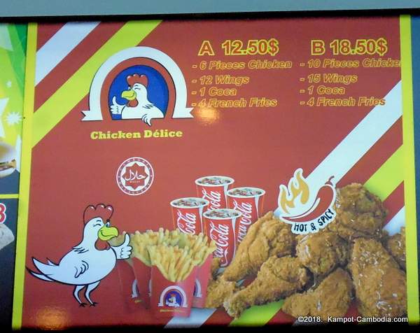 Chicken Delice in Kampot, Cambodia.  Bokor Night Market.