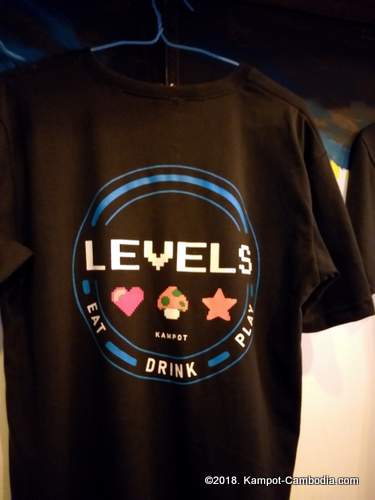 Levels.  Food * Drink * Games * in Kampot, Cambodia.