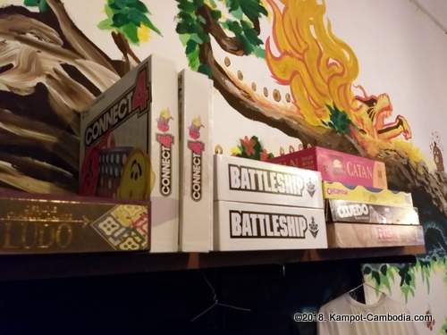 Levels.  Food * Drink * Games * in Kampot, Cambodia.